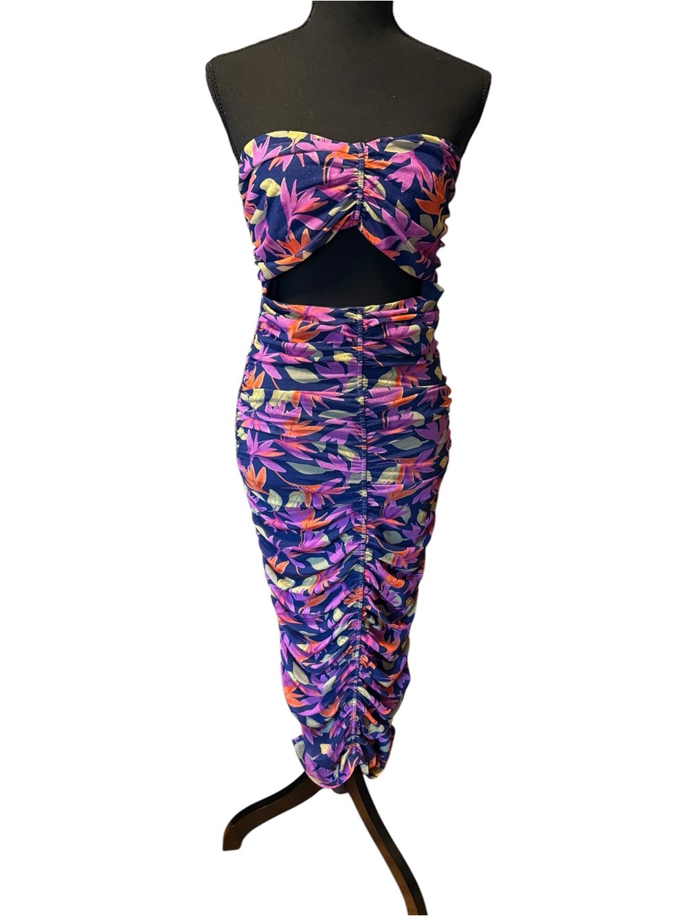 Army Brook Svetlana Dress Bright Cut Out Size Medium Excellent Flirty!